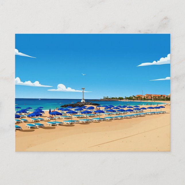 Carte postale de la vue de la plage de Tenerife (Devant)