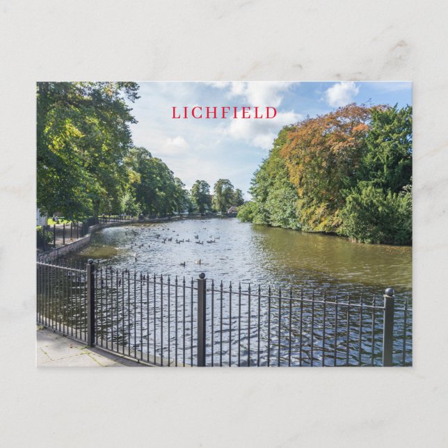 Carte postale de la vue de l'étang de Minster de L (Devant)