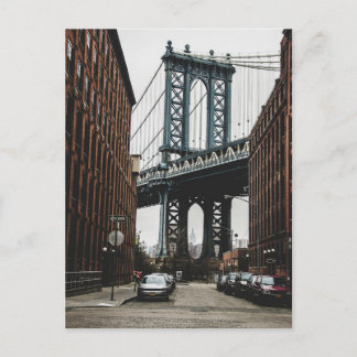 Carte postale de la vue de rue du pont de Brooklyn