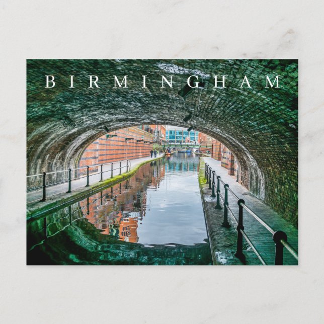 Carte postale de la vue du canal de Birmingham (Devant)
