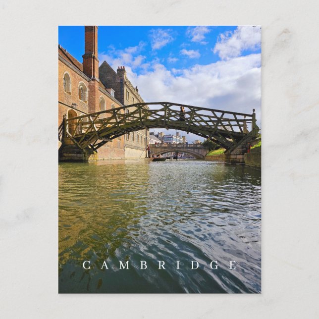 Carte postale de la vue du Mathematical Bridge de  (Devant)