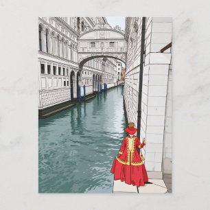 Carte postale de la vue du pont des Soupirs à Veni