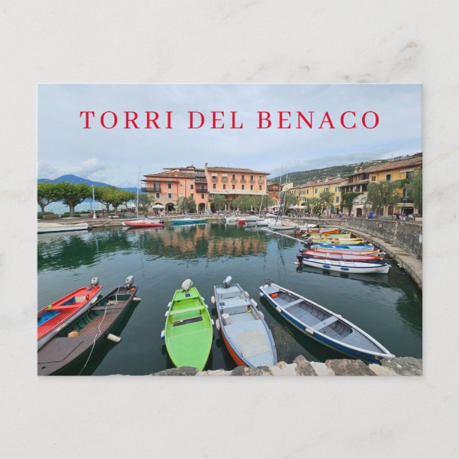 Carte postale de la vue du port de Torri del Benac (Devant)
