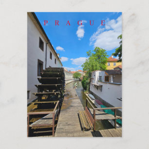 Carte postale de la vue du Water Mill de Prague