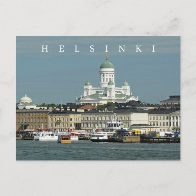 Carte postale de la vue panoramique d'Helsinki (Devant)