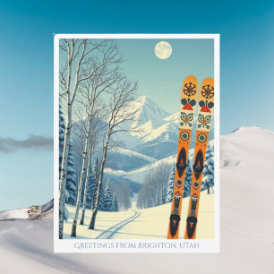 Carte postale de la zone de ski de Brighton Utah