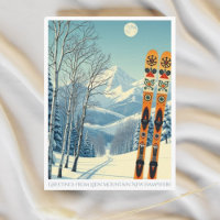 Carte postale de la zone skiable de Loon Mountain 