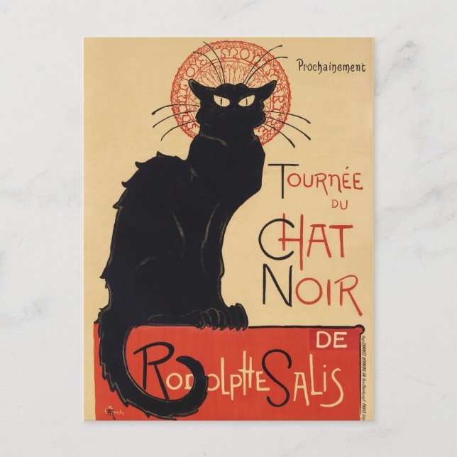 Carte postale de l'affiche de la publicité de chat (Devant)