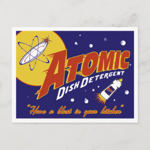 Carte postale de l'âge atomique : Détergent à plat