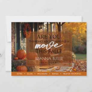 Carte postale de l'agent immobilier Automne