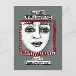 Carte postale de l'aile de colibri