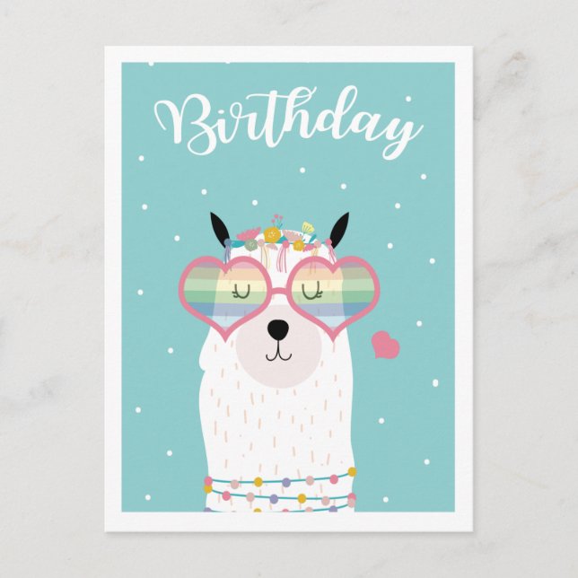 Carte postale de lama mignon (Devant)