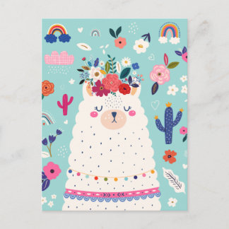 Carte postale de lama mignon