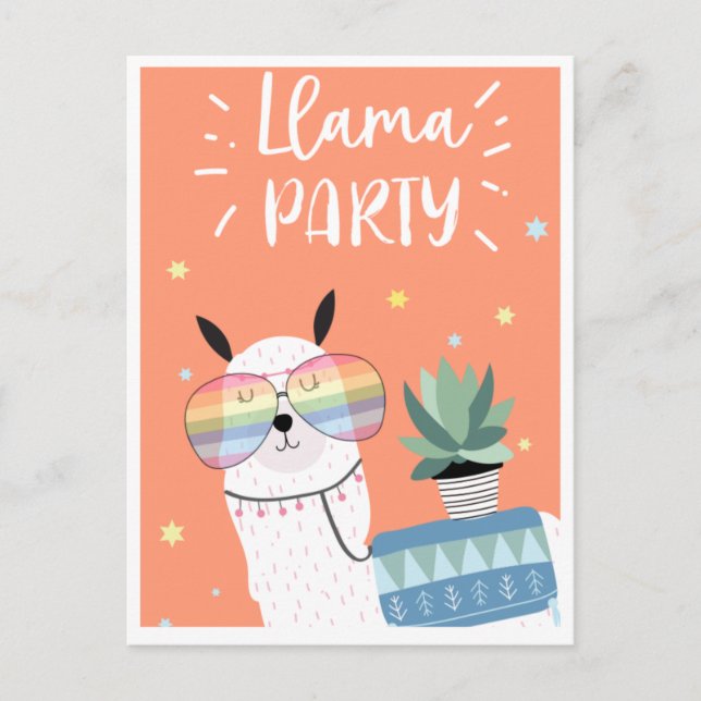 Carte postale de lama mignon (Devant)