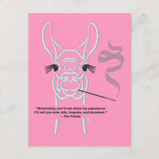 Carte postale de lama sophistiqué par 10