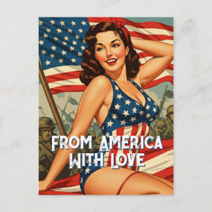 Carte Postale De l'Amérique avec amour / Susan