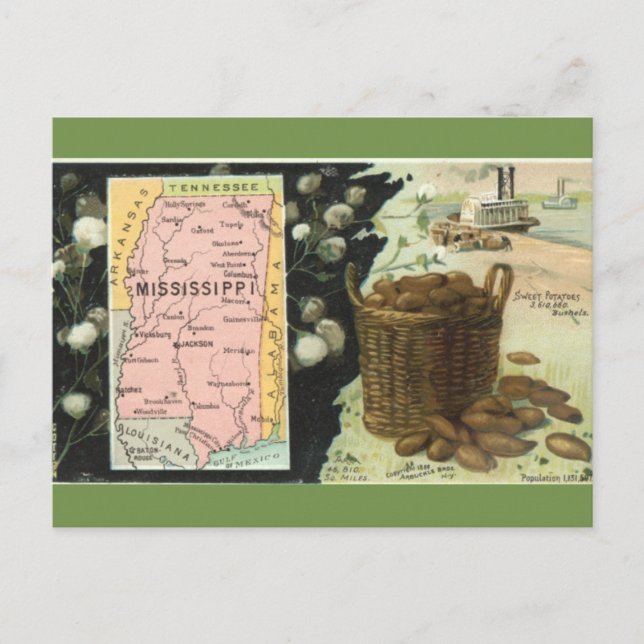 Carte postale de l'ancien Mississippi (Devant)