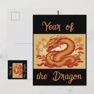 Carte postale de l'année du Dragon