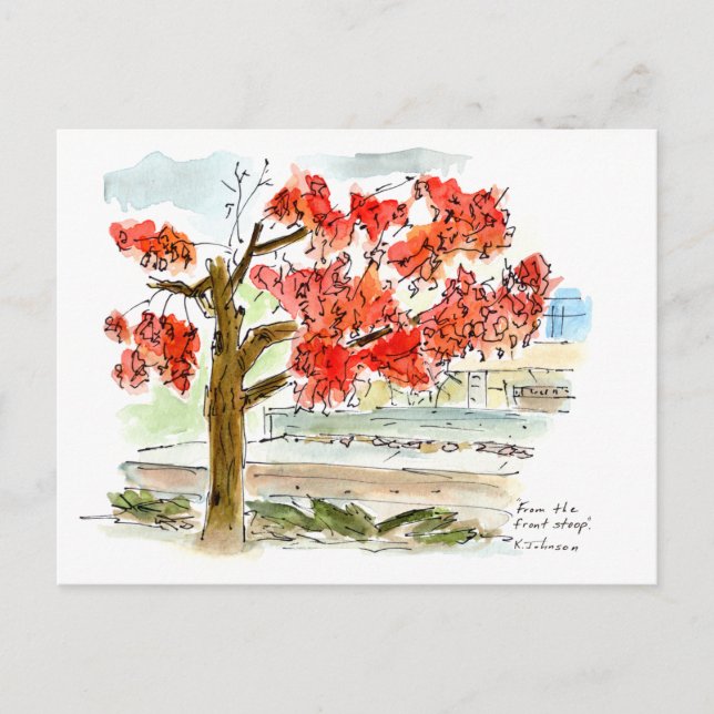 Carte Postale de l'aquarelle avant (Devant)