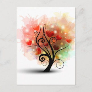 Carte postale de l'arbre cardiaque