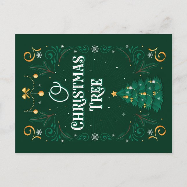 Carte postale de l'arbre de Noël (Devant)