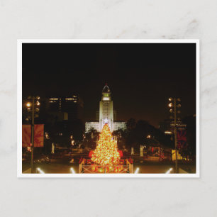 Carte postale de l'arbre de Noël de Los Angeles