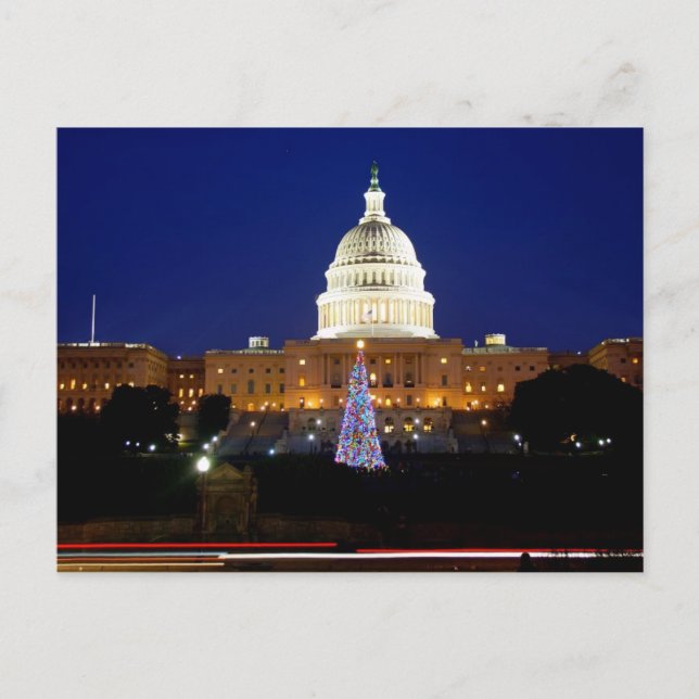 Carte postale de l'arbre de Noël de Washington, D. (Devant)