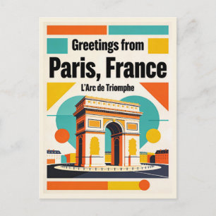 Carte postale de l'Arc de Triomphe de Paris, Rétro