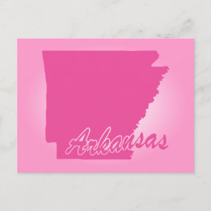 Carte postale de l'Arkansas État Rose