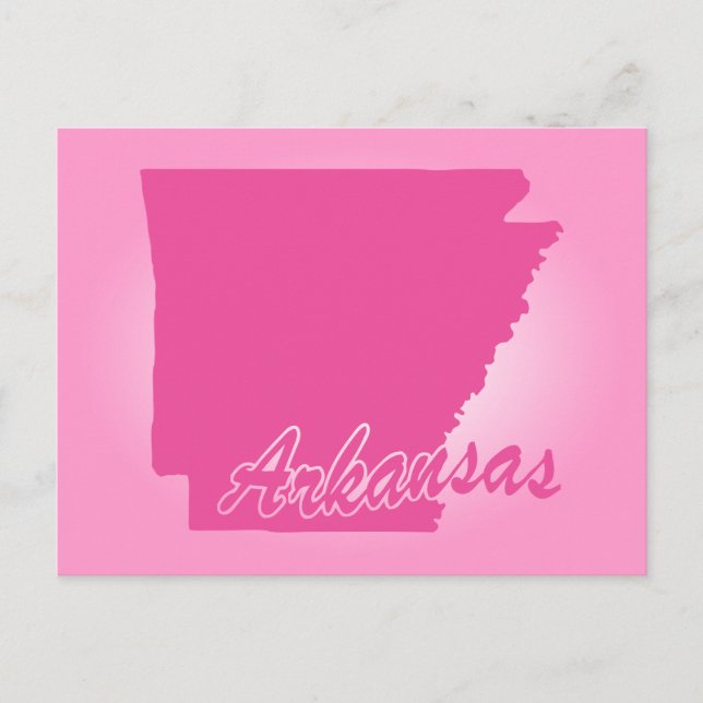 Carte postale de l'Arkansas État Rose (Devant)