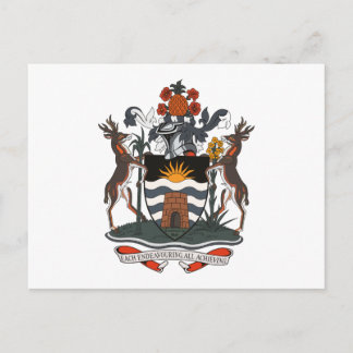 Carte postale de l'armoirie d'Antigua-et-Barbuda