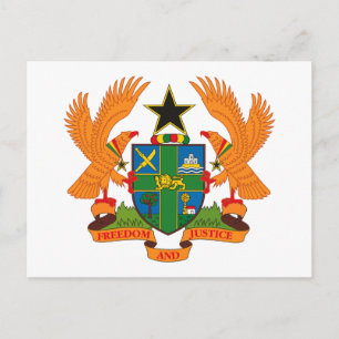 Carte postale de l'armoirie du Ghana