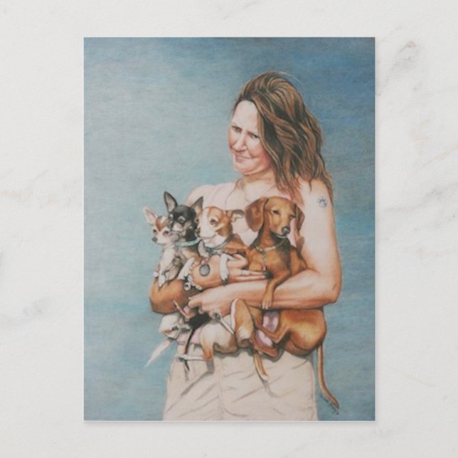 Carte postale de l'art du chien de quatre Secours (Devant)