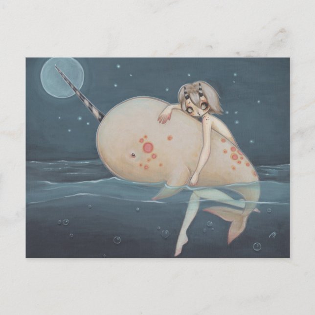 Carte postale de l'art gothique Narwhal (Devant)