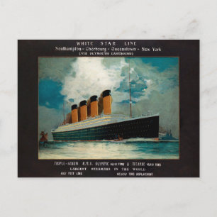 Carte postale de l'Art Titanic Line Star
