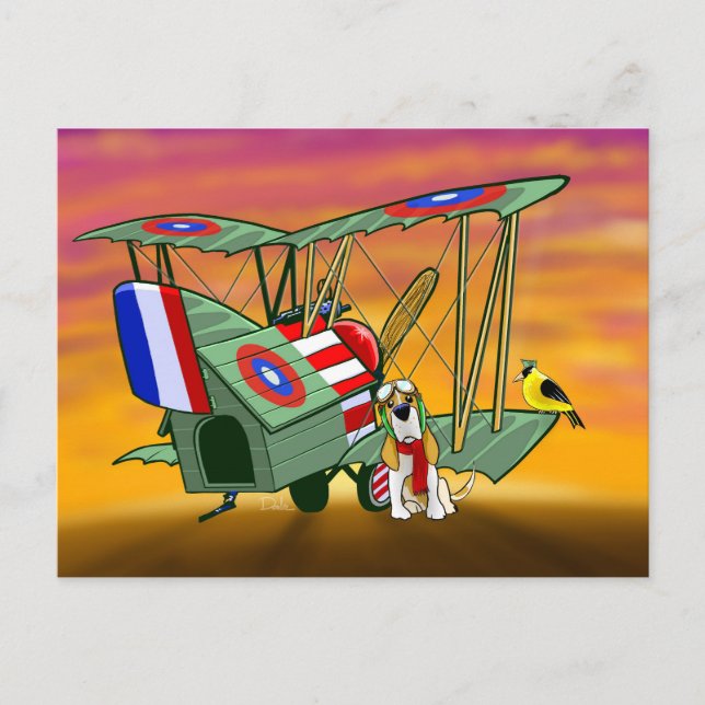 Carte postale de l'As Volant de la Première Guerre (Devant)