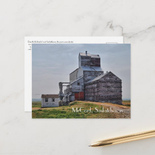 Carte postale de l'ascenseur à grains McCord