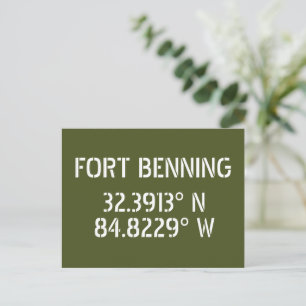Carte postale de latitude et longitude de Fort Ben