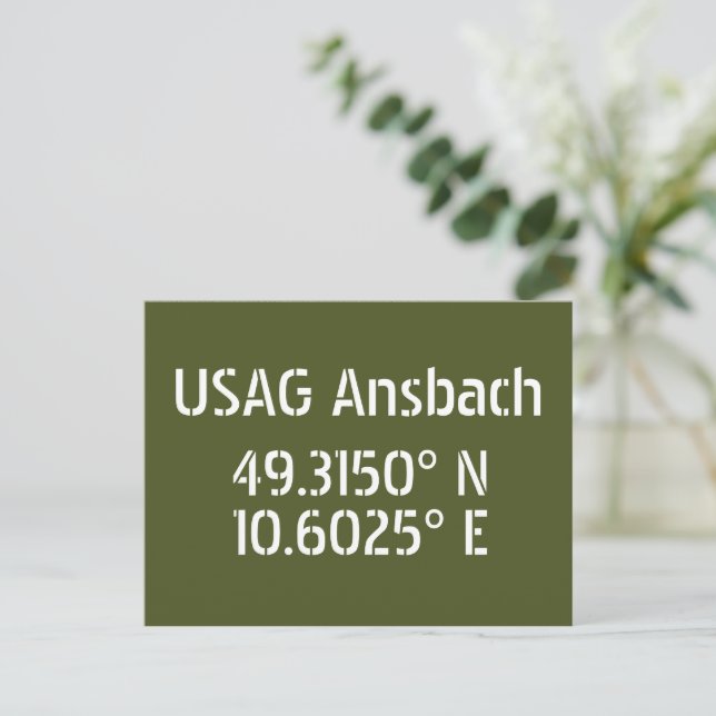 Carte postale de latitude et longitude de USAG Ans (Debout devant)