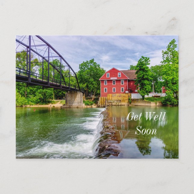 Carte Postale De l'autre côté de la cascade de War Eagle Creek,  (Devant)
