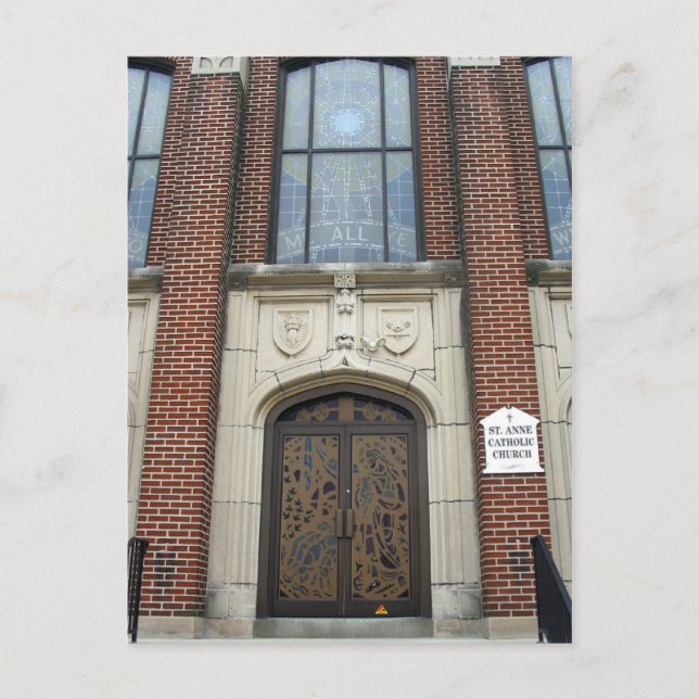 Carte postale de l'Église catholique Sainte-Anne (Devant)