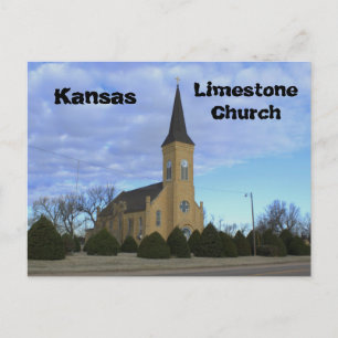 Carte postale de l'église Kansas Limestone