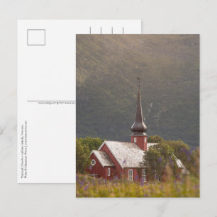 Carte postale de l'église Lofoten Islands