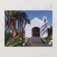 Carte postale de l'église petite vue de Tenerife
