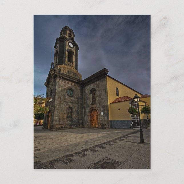 Carte postale de l'église, Puerto de la Cruz (Devant)