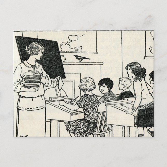 Carte postale de l'enseignant de l'école primaire  (Devant)