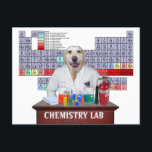 Carte postale de l'enseignant en chimie drôle avec<br><div class="desc">Une carte postale drôle et personnalisable du laboratoire de chimie.  Vous pouvez modifier le texte,  les polices,  la taille de police et la couleur.  Vous pouvez ajouter du texte.  Vous pourriez changer la couleur arrière - plan du blanc à autre chose.</div>
