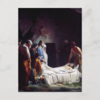 Carte postale de l'enterrement par Carl Bloch