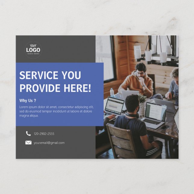 Carte postale de l'entreprise pour les affaires (Devant)