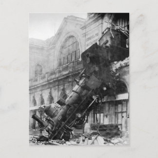 carte postale de l'épave du train